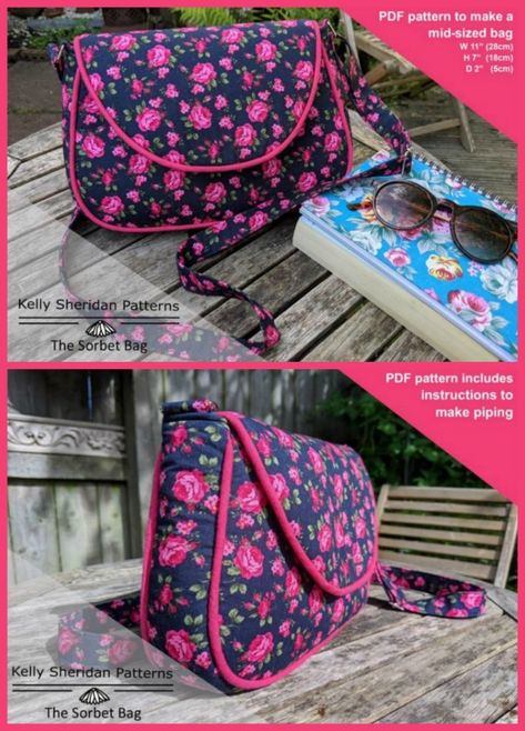 Shoulder Purse Pattern, Sew Crossbody Bag, Diaper Bag Pattern Free, Crossbody Bag Sewing Pattern, Crossbody Bag Sewing, Purse Necessities, Crossbody Purse Patterns, Purse Sewing, Wallet Sewing Pattern