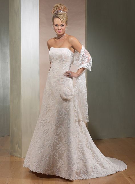 Available through Eva's on LaGrange Call (708)460-2200 #EvasBridal Maggie Sottero Bridal Gowns, Grace Wedding Dress, Maggie Sottero Bridal, Court Train Wedding Dress, Chapel Train Wedding Dress, Corset Gown, Maggie Sottero Wedding Dresses, Strapless Corset, Corset Lace