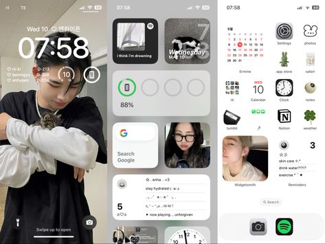 K Pop Ios Homescreen, Ios18 Layout, Enhypen Homescreen Layout, Enhypen Ios Layout, Enhypen Phone Layout, Kpop Homescreen Layout, Lockscreen Themes, Homescreen Setup, Iphone Layouts