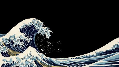 Wide Great Wave of Kanagawa (2560x1440) Wave Of Kanagawa, The Great Wave, Great Wave