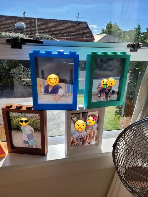 Lego Picture Frame (Stackable) by strathernjwh - Thingiverse Lego Picture Frame, Lego Pictures, Photo Display, Photo Displays, 3d Print, Picture Frame, 3d Printing, Picture Frames, Cool Photos