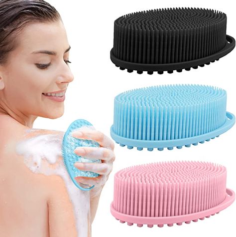 Silicone Loofah, Silicone Body Scrubber, Exfoliating Body Brush, Body Scrubber, Shampoo Brush, Bath Brushes, Shower Cleaner, Body Exfoliator, Shower Accessories