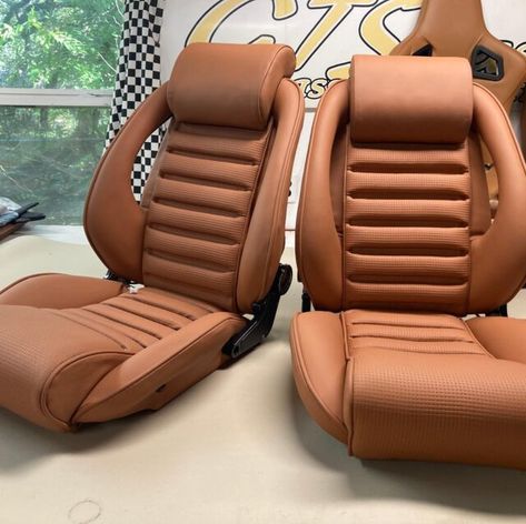 Custom Auto Interiors, Custom Car Upholstery, Custom Car Interior Upholstery, Classic Car Interior, Inside Decor Ideas, Recaro Car Seat, Hotrod Interior, Car Seat Upholstery, Mustang Interior