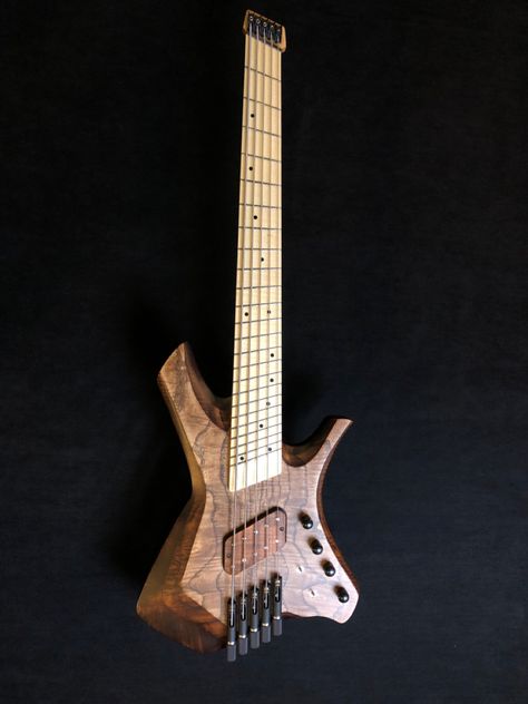 Headless Bass Guitar, Ergonomic Guitar, Bass Guitar Art, Headless Guitar, Custom Bass Guitar, Custom Bass, Acoustic Guitar Music, Ibanez Guitars, Bass Ukulele