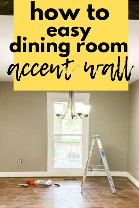 easy diy acccent wall Orange Accent Wall Dining Room, Diy Stone Siding, Dining Room Accent Wall Ideas, Easy Diy Accent Wall, Before And After Dining Room, Easy Accent Wall, Diy Remodeling Ideas On A Budget, Accent Wall Tutorial, Accent Wall Diy