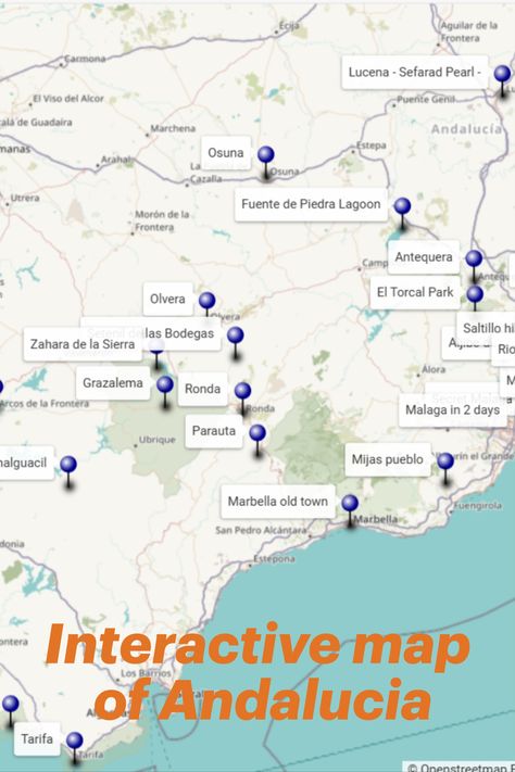 Map of Andalucia with best places to see Andalusia Itinerary, Alexandria Map, Puglia Italy Map, Andalusia Travel, Plan A Trip, Interactive Map, Andalusia, The Map, Best Places To Visit