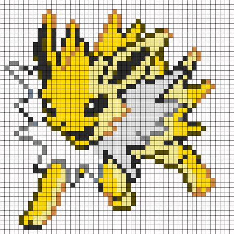 Pixel Art Minecraft, Image Pixel Art, Pokemon Cross Stitch, Modele Pixel Art, Pokemon Bead, Pixel Art Pokemon, Pokemon Pattern, Pokemon Perler Beads, Fuse Bead Patterns