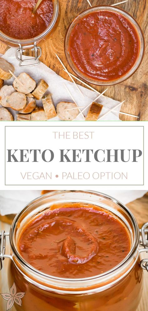 Let's cut down the sugar with this Keto Ketchup recipe! Ready in just minutes this low carb condiment is perfect for burgers, as a dip, or in your favorite recipes like sweet and sour chicken. With an added secret ingredient, you can be sure this is the quickest way to make Keto Ketchup! Keto Ketchup Recipe, Sugar Free Ketchup Recipe, Paleo Ketchup, Keto Ketchup, Lettuce Wrapped Burger, Low Carb Ketchup, Sugar Free Ketchup, Recipe Low Carb, Keto Burger