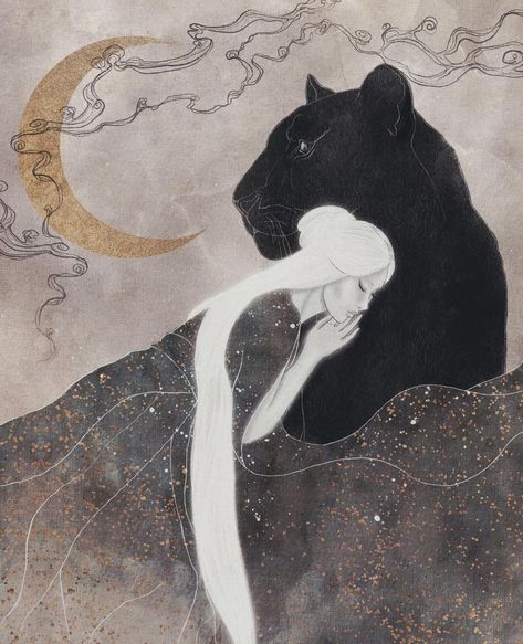 Panther Art Illustration, Black Jaguar Aesthetic, I'm Exhausted, Panther Art, Animal Guides, Black Jaguar, Power Animal, Beautiful Dark Art, Ethereal Art