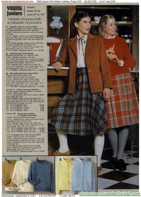 80s Preppy Fashion, 1980 Clothes, 1980s Fashion Women, 70s Women Fashion, Style Année 70, 1980 Fashion, 1980’s Fashion, Fashion Timeline, Nerdy Outfits