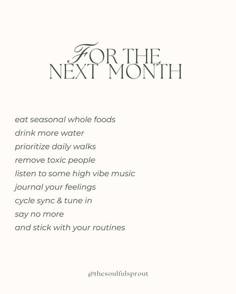 December can already be a hard month for most - With all the busyness of the holidays and the year coming to an end, it's now more important than ever to prioritize taking care of yourself 💗 The key this month is to keep it simple, and stick with your nourishing routines 💫 Here are a few of my non-negotiables I always prioritize - I encourage you to try these out for this month, or make this list your own, and notice how you feel at the month's end. What else would you add to your list? Non Negotiables, Music Journal, New Year’s Day, Taking Care Of Yourself, Eat Seasonal, High Vibes, Holistic Nutrition, Keep It Simple, Whole Food Recipes