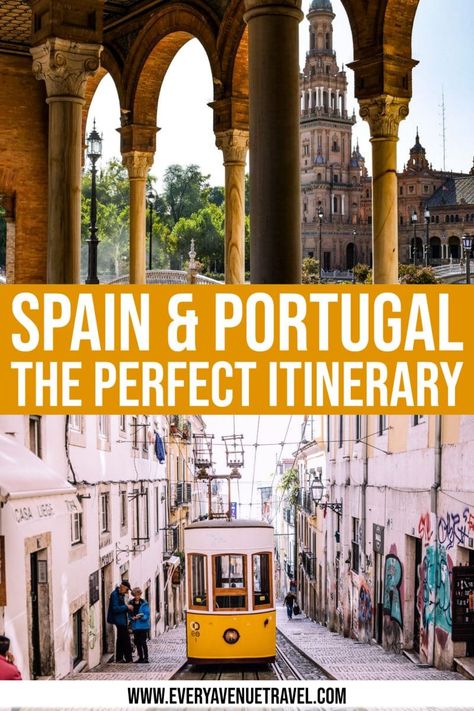 Map Of Spain And Portugal, France Spain Portugal Itinerary, Spain And Portugal Itinerary 2 Weeks, Portugal And Spain Travel Itinerary, Spain And Portugal Itinerary 10 Days, Spain Portugal Itinerary, Portugal Train, Toledo Cathedral, Lisbon Portugal Travel