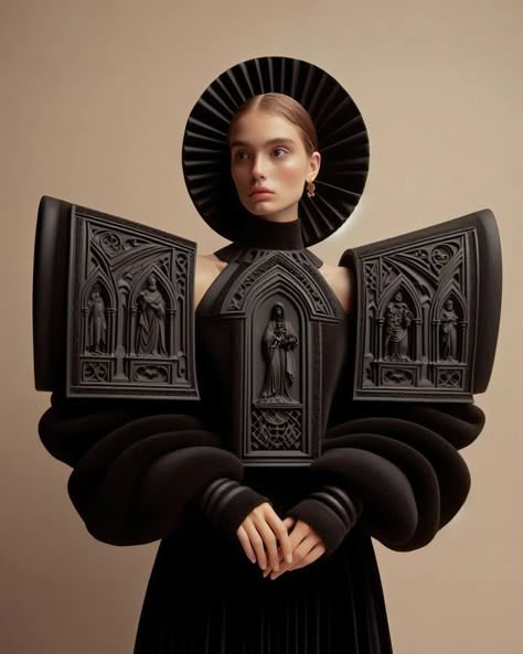 Embracing the sculptural elegance of the Renaissance, the newest chapter of my Medici Collection is unveiled. With a nod to the visionary… | Instagram Wearable Architecture, Pop Art Fashion, Recycled Dress, Conceptual Fashion, Steampunk Costume, Illustration Fashion Design, The Movement, Character Concept, About Fashion