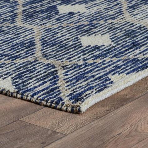 Indigo Blue Lattice Rustica Area Rug | World Market Navy Rug Bedroom, Indigo Rug, Ikat Rug, 5x8 Area Rugs, Navy Rug, Classic Rugs, High Fashion Home, Modern Vibe, Rug Bedroom