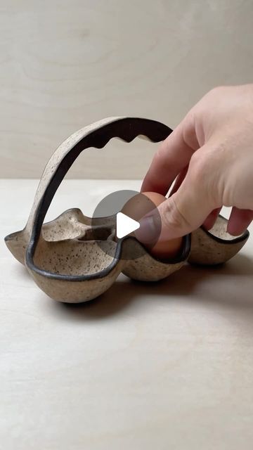 Pottery for All on Instagram: "Amazing egg holder process from @studiobdu 🔥 Go give them a follow!" Pottery Egg Holder, Egg Dispenser, Ceramic Egg, Egg Holder, Egg, Ceramics, On Instagram, Instagram