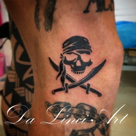 Cool Pirate Tattoos, Meaningful Cool Tattoos, Pirate Finger Tattoo, Captain Tattoo Ideas, Pirate Ship Tattoo Simple, Fun Skull Tattoo, Captain Morgan Tattoo, Small Pirate Tattoo Ideas, Captains Wheel Tattoo