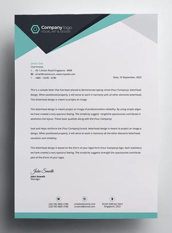 Letterhead Template Vector EPS Letterhead Template Design, A4 Letter Design, Simple Letter Head Design, Letter Head Design Creative Inspiration, Letterhead Design Inspiration, Stationery Design Inspiration, Letterhead Template Word, Company Letterhead Template, Ebook Template Design