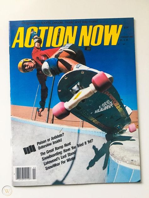 Vintage snowboarding magazine. Action Now Vol 8 No 7 February 1982. snowboard | #1922890164 Skater Magazine, David Carson Design, Transworld Skateboarding, Old School Skateboards, David Carson, Skate Photos, Skate And Destroy, Vintage Skateboards, 10 October