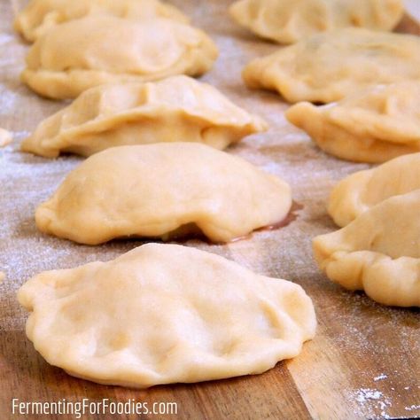 Homemade Gluten Free Pierogi - Fermenting for Foodies Gluten Free Pierogi Recipe, Perogie Dough Recipe, Pierogies Homemade, Homemade Pierogies, Gluten Free Pierogies, Pierogi Filling, Homemade Cottage Cheese, Perogies Recipe, Pierogi Recipe