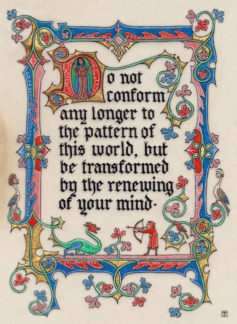 Illuminated Manuscript Borders, Medieval Calligraphy, Medieval Illuminated Manuscript, Manuscript Writing, Medieval Artwork, Illustrated Manuscript, Medieval Books, Illumination Art, Book Of Kells