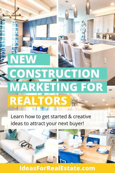 New Home Sales Marketing, New Construction Marketing Ideas, New Home Construction Marketing Ideas, Realtor New Construction Marketing, New Construction Marketing, New Home Sales Consultant, Home Builder Marketing, New Construction Realtor, Construction Marketing Ideas