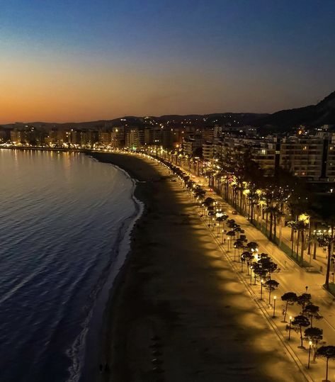 Vlore Albania Night, Albania Beach Aesthetic, Albania City, Albanian Culture, Albania Travel, Pretty Brunette, Europe Aesthetic, Beautiful Locations Nature, Jolie Photo