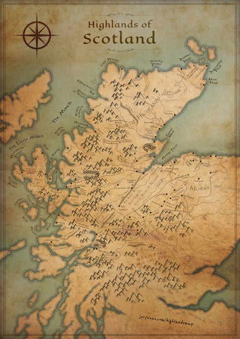 Scottish Highlands Map.... Where do you want to explore? Map Monde, Map Of Britain, Scotland Map, Scotland Tours, Fantasy World Map, Ancient Maps, Scotland Highlands, Scottish Castles, Old Maps