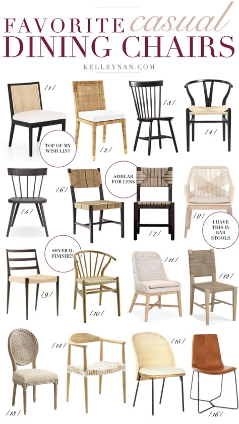 16 Best Casual Dining Chairs of the Year - Kelley Nan Relaxed Dining Room, Casual Dining Chairs, Ikea Dining Chair, Breakfast Nook Table, Simple Dining Chairs, Ikea Dining, Modern Farmhouse Dining Room, Chic Dining Room, Modern Farmhouse Dining