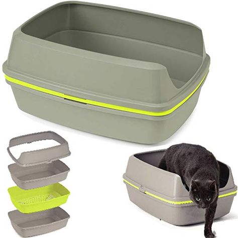 Cat Grey, Cat Litter Tray, Cat Toilet, Litter Tray, Wood Pellets, Large Tray, Small Animals, Cat Litter Box, Large Cats