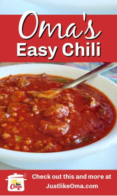 Easy slowcooker chili recipe, made just like Oma makes. See full recipe here: https://www.quick-german-recipes.com/easy-chili-recipe.html Slow Cooker Chili Easy, Slow Cooker Easy, Traditional German Food, Slow Cooker Chili Recipe, Fusion Dishes, Easy Chili, Chili Recipe Easy, Slow Cooker Chili, Soup Dinner