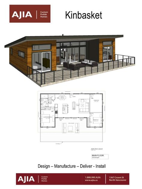 Kinbasket - AJIA 24x38 House Plans, Lean To House, Modern House Plans 3 Bedroom, Cottage Floor Plans, A Small House, Small Modern Home, Cabin House Plans, Small House Design Plans, Container House Plans