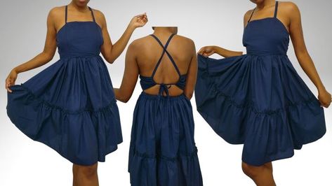 Robe Tie Curls, Diy Backless Dress, Tie Curls, Diy Backless, Strappy Backless Dress, Backless Summer Dress, Heartless Curls, Open Dress, Backless Dress Summer