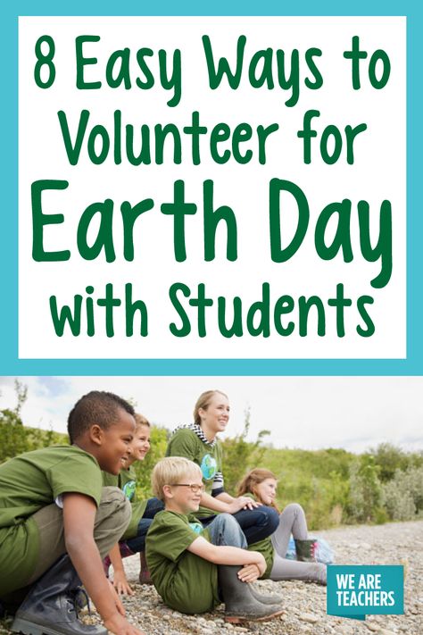 Some great K-12 ideas for Earth Day and Earth Month! Earth Day Community Service Ideas, Earth Month Ideas, Earth Day Games, Environmental Activities, Earth Day Worksheets, Community Service Ideas, Nature Lessons, Earth Day Projects, Volunteer Projects