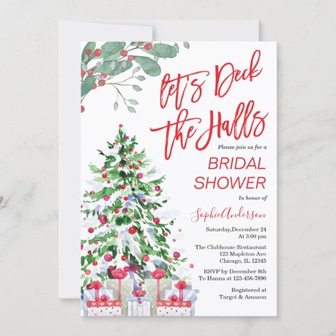 Christmas bridal shower ideas