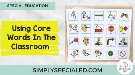 Using Core Words In The Classroom - Simply Special Ed Core Words Aac, Aac Device, Vocabulary Book, Core Words, Core Vocabulary, Wind-up Toys, Circle Time, Picture Icon, Ways To Communicate