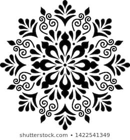 Images Noêl Vintages, Pattern Mandala, Mandala Doodle, Pattern Stencil, Mandala Stencils, Mandala Design Pattern, Mandala Art Lesson, Islamic Art Pattern, Stencil Patterns