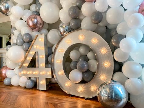 40th Birthday Decor For Events, Ceiling Balloons, Champagne Balloons, Arch Designs, Bubblegum Balloons, Floral Balloons, 45th Birthday, 40th Birthday Decorations, Champagne Party