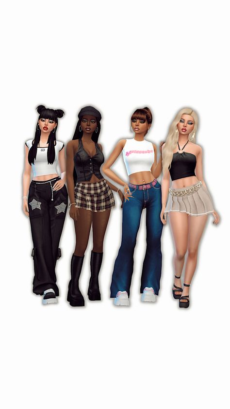 Bratz cc links for sims 4 Sims 4 Cc Clothes Female 90s, Sims4 Bratz Cc, The Sims 4 Bratz Cc, Sims 4 Cc Bratz Clothes, Sims 4 Cc Baddie Clothes Maxis Match, Sims 4 Cc 2000s Clothes, Sims 4 Bratz, Sims 4 Cc 2000s, Sims Outfits