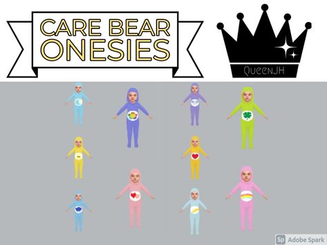 Care Bear Onesie - The Sims 4 Catalog Sims 4 Cc Carebears, Sims 4 Cc Onesie, Sims 4 Cc Onsies, Care Bear Onsies, Care Bears Baby Shower Games, Care Bear Onesie, Unisex Clothes, Boys Summer Outfits, Swimwear Girls