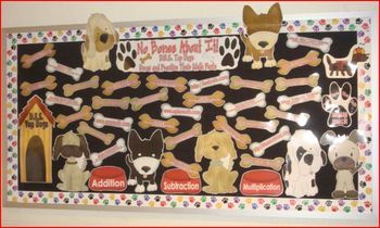 Search Result: Bulletin dog - TeachersPayTeachers.com Dog Bulletin Board, 1st Grade Math Games, Elementary Bulletin Boards, Fact Practice, No Bones About It, Math Fact Practice, Teacher Bulletin Boards, Puppy Room, Division Facts