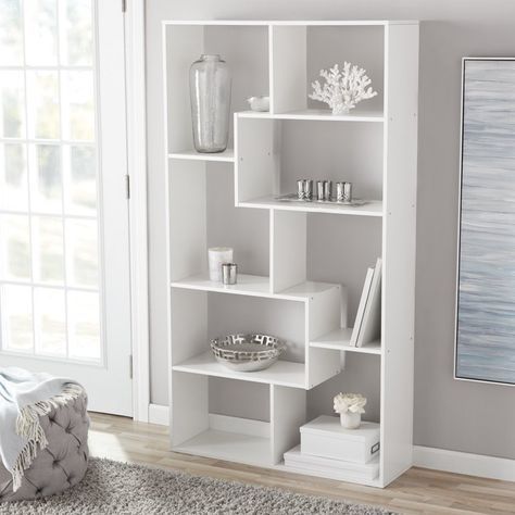 Bookcase White, Open Bookshelves, Tall Bookcases, Cube Bookcase, White Bookcase, Cube Storage, Book Shelf, Bedroom Storage, Office Furniture