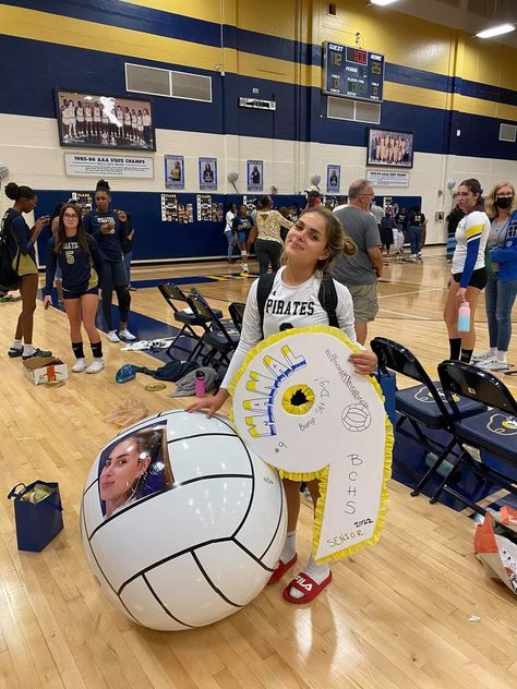 Senior Night Gym Decorations Volleyball, Senior Volleyball Poster Ideas, Volleyball 8th Grade Night, Senior Night Decorations Volleyball, Volleyball Senior Night Decorations, Senior Poster Board Ideas Volleyball, Senior Night Gift Ideas Volleyball, Senior Night Volleyball Ideas, Volleyball Senior Night Posters