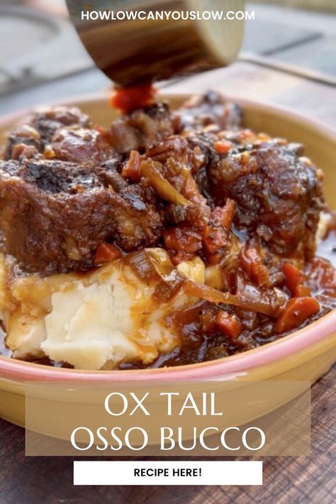 Ox Roast Recipe, Beef Osso Bucco Recipe Slow Cooker, Best Osso Bucco Recipe, Ox Tail Soup Recipe, Tripe Recipes, Ox Tails, Osso Bucco Recipe, Ox Tail, Oxtail Recipes