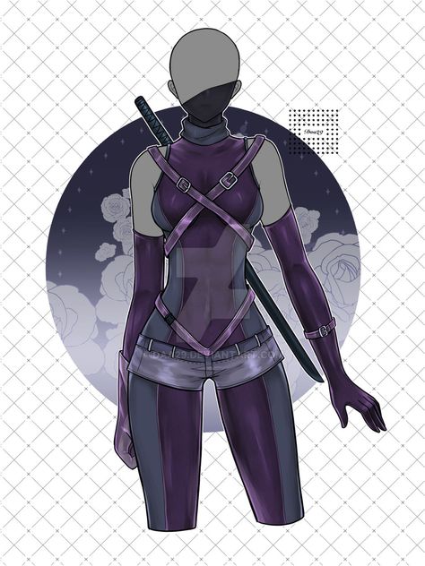 Great for inspiration, I even used it for a drawing. Female Ninja Outfit, Warrior Princess Outfit, Superhero Outfits Design, Ninja Outfit, Female Ninja, Warrior Outfit, Super Hero Outfits, Fairytale Fashion, Clothing Design Sketches