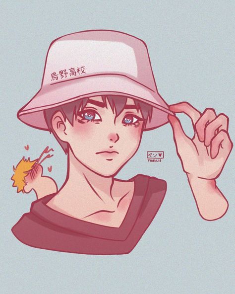 Anime Hats Reference, Bucket Hat Drawing Reference, Bucket Hat Reference, Holding Hat Pose Drawing, Bucket Hat Drawing, Boy Cartoon Drawing, Anime Hats, Face Drawing Reference, Akame Ga