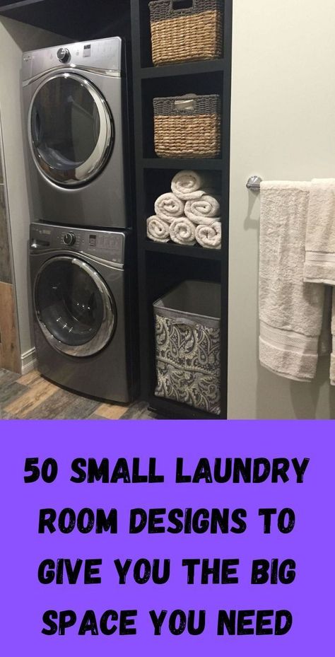 Washer Dryer Laundry Room, Small Laundry Space, Stackable Laundry, Laundry Room Designs, Stacked Laundry Room, Laundry Room Ideas Small Space, Small Laundry Room Makeover, Tiny Laundry Rooms, Stackable Washer And Dryer