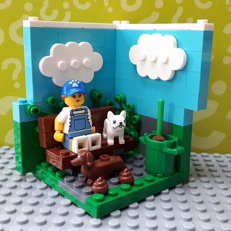 Lego Builds Ideas, Lego Habitat, Lego Gift Ideas, Lego Fish, Lego Vignette, Lego Displays, Lego Dog, Lego 5, Lego Gift