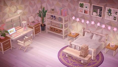 Pink Island, Animal Crossing 3ds, Ac New Leaf, Animal Crossing Guide, Happy Home Designer, Animal Crossing Wild World, Cute Bedroom Ideas, Pink Bedrooms, Pink Animals