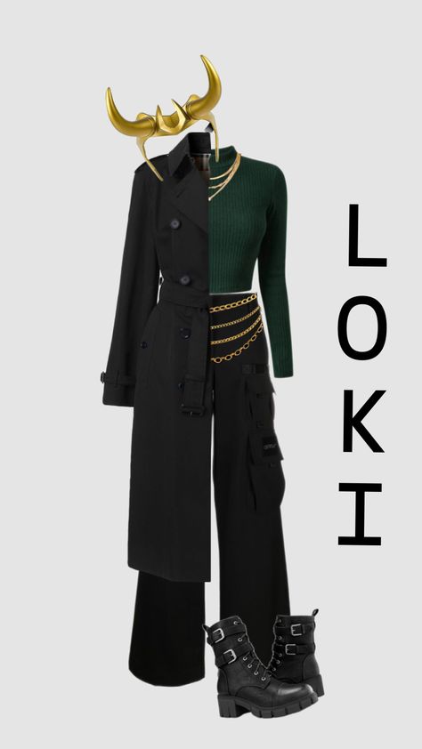 mcu halloween 1, loki 💚🖤 #marvel #loki #outfit #fitinspo #mcu Loki Halloween Costume, Loki Outfit, Loki Costume, Loki Aesthetic, Marvel Loki, Closet Cosplay, Everyday Cosplay, Halloween 1, Loki Marvel