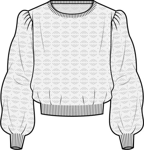 Sweater Design Drawing, Knit Sweater Technical Drawing, Sweater Technical Drawing, Sweater Flat Sketch, Sports Fashion Design, Flat Drawings, Raglan Sleeve Sweater, Clothing Sketches, Flat Sketches